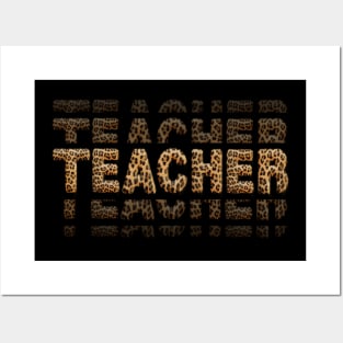 Leopard Back To School I'll Be There For You Teacher Posters and Art